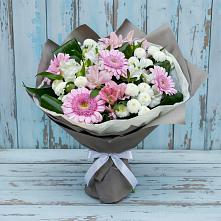 Букет цветов из:  Герберы, Альстромерии и Хризантемы #REPLACE_PRED# Глебовский