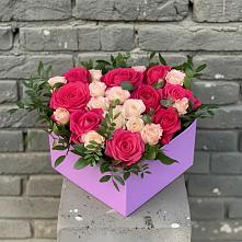 Цветочная композиция из Розы в коробке в Глебовский
