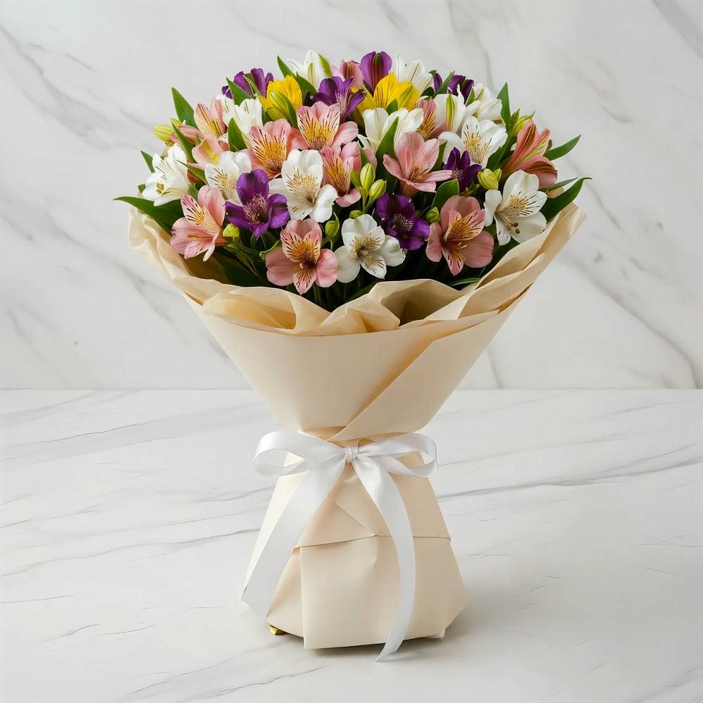 Букет цветов из: Альстромерии в Глебовский