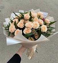 Букет Кремовые розы Латте в Глебовский