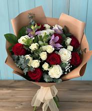 Букет цветов из:  Розы и Альстромерии в Глебовский