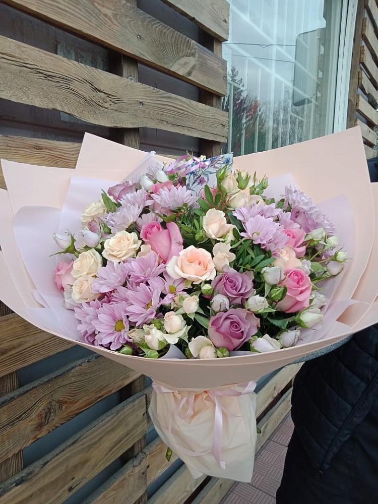 Букет цветов из: Розы и Хризантемы в Глебовский