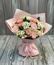 Букет цветов из:  Гвоздики, Розы и Хризантемы в Глебовский