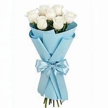 Букет 7 белых роз Проуд в Глебовский