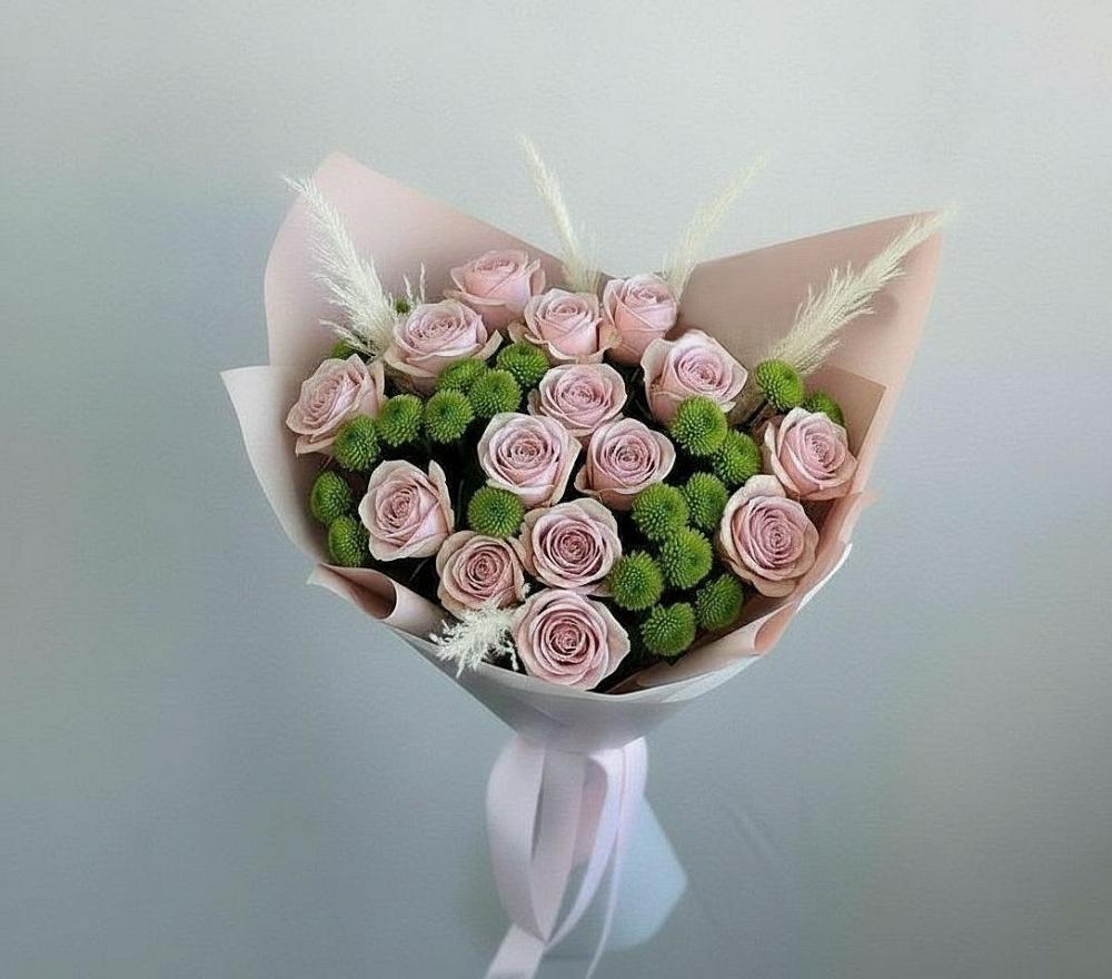 Букет цветов из: Розы и Хризантемы в Глебовский