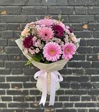 Букет цветов из:  Герберы и Хризантемы #REPLACE_PRED# Глебовский