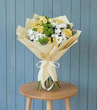 Букет цветов из:  Хризантемы и Розы в Глебовский