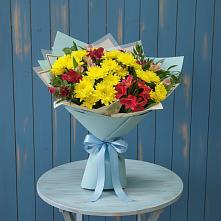 Букет цветов из:  Альстромерии и Хризантемы #REPLACE_PRED# Глебовский