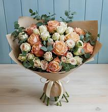 Букет цветов из:  Альстромерии и Розы #REPLACE_PRED# Глебовский