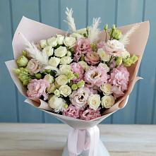 Букет цветов из:  Альстромерии и Розы в Глебовский
