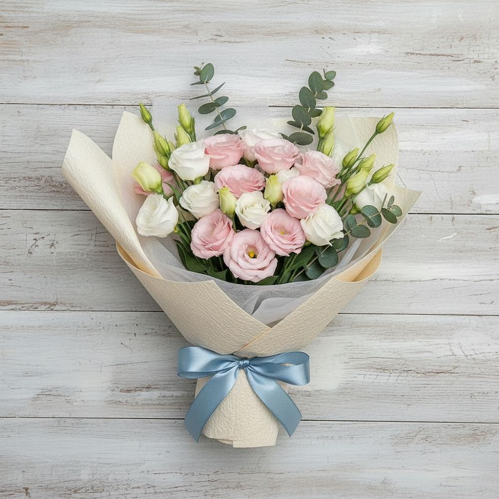 Букет цветов из: Лизиантусы в Глебовский